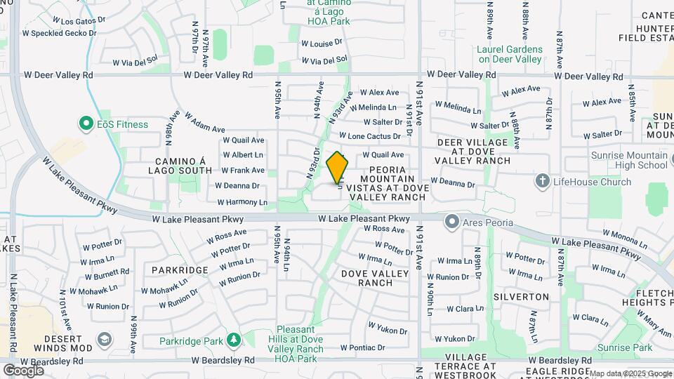 21138 N 92nd Ln Map and Location Details