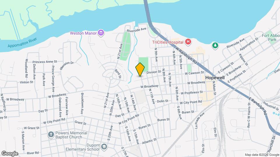 1215 W Cawson St Map and Location Details