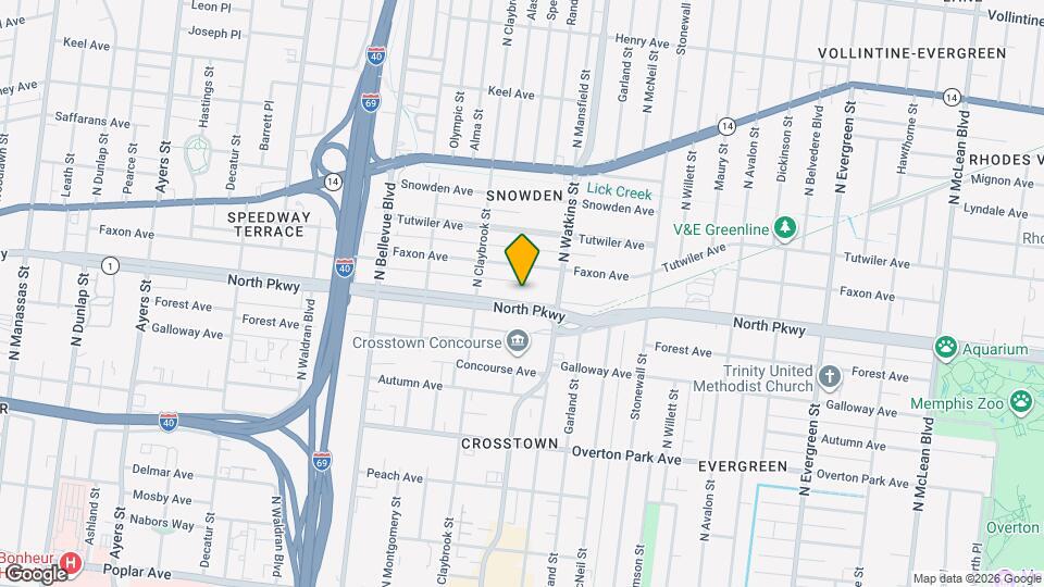 1346 North Pkwy Map and Location Details