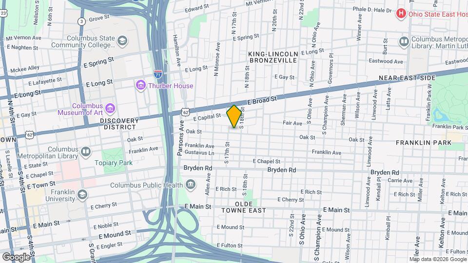 874 Oak St, Unit A Map and Location Details
