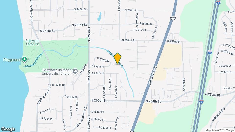 1924 S 254th Pl Map and Location Details