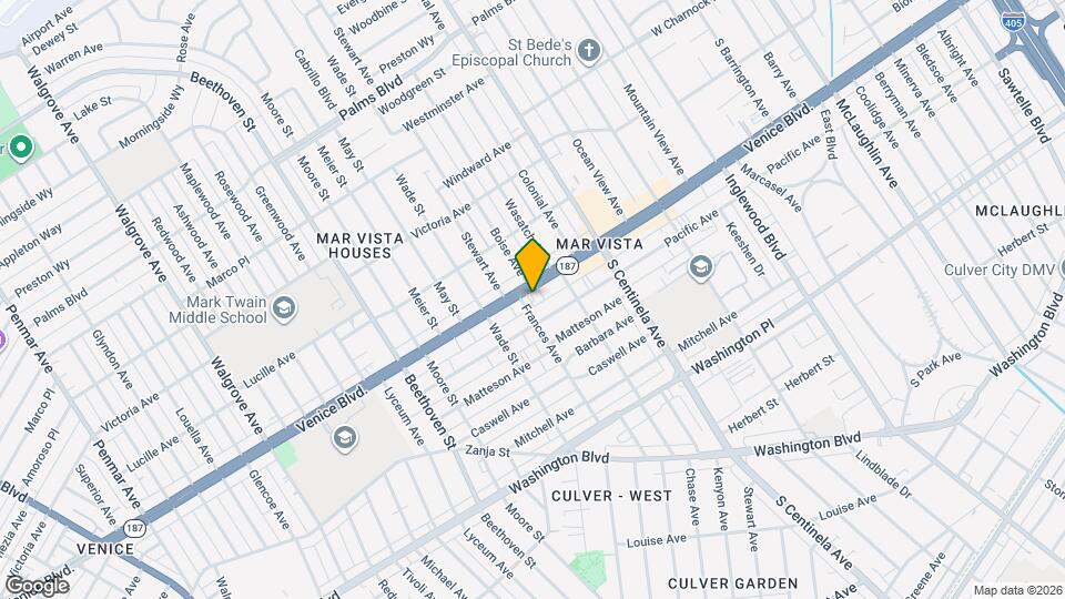 12544 Venice Blvd, Unit B Map and Location Details