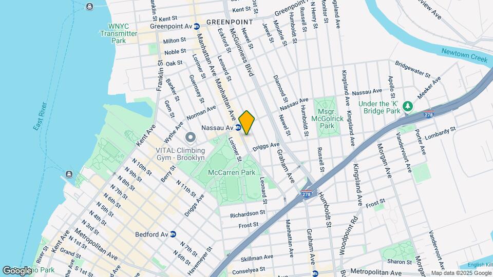 596 Manhattan Ave Map and Location Details