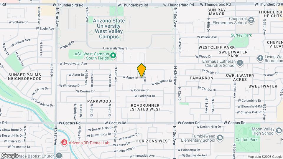 4507 W Aster Dr, Unit 0127 Mapa y Detalles de la Ubicación
