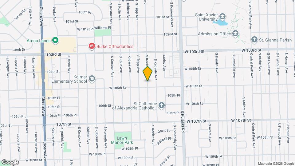 10439 S Keeler Ave Map and Location Details