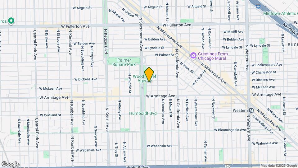 2043 N Humboldt Blvd Map and Location Details