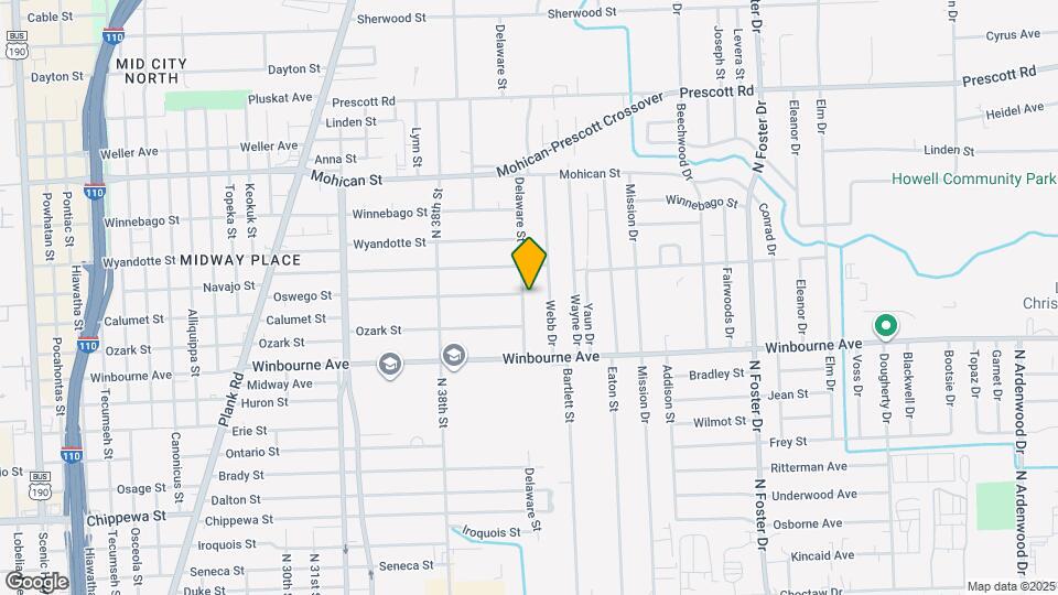 3486 Delaware St Map and Location Details