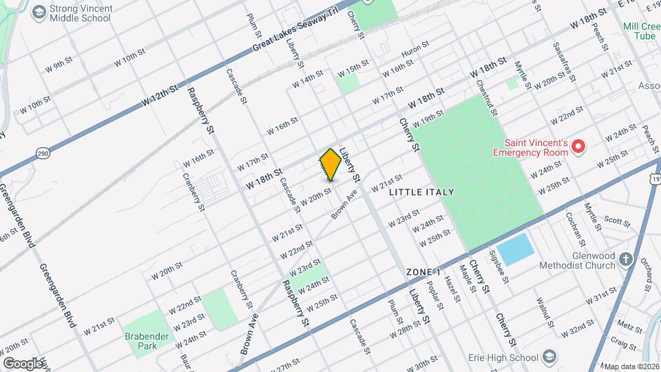 902 W 20th St Map and Location Details