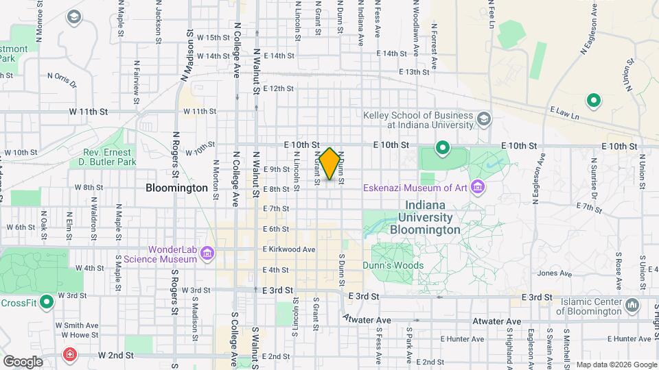 411 E 8th St Map and Location Details