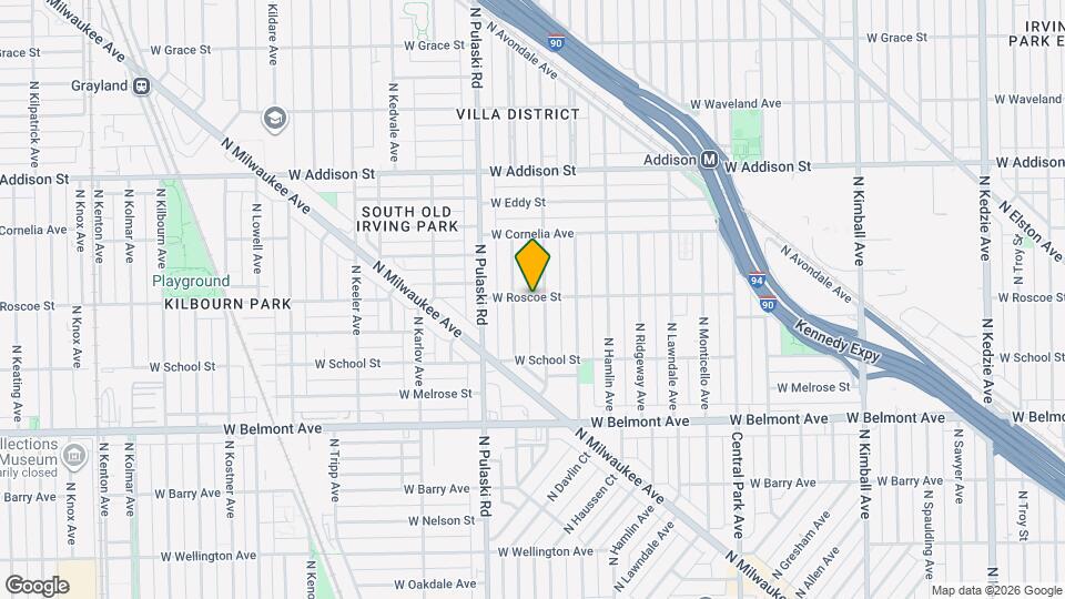 3908 W Roscoe St, Unit 2 Map and Location Details