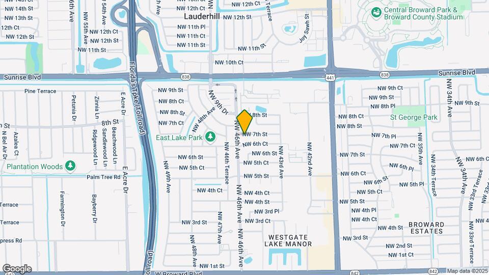 4540 NW 7th St, Unit S2 Map and Location Details