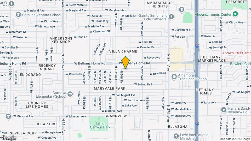 3011 W Palo Verde Dr Map and Location Details