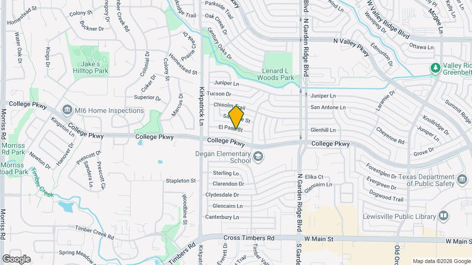 1826 El Paso St Map and Location Details