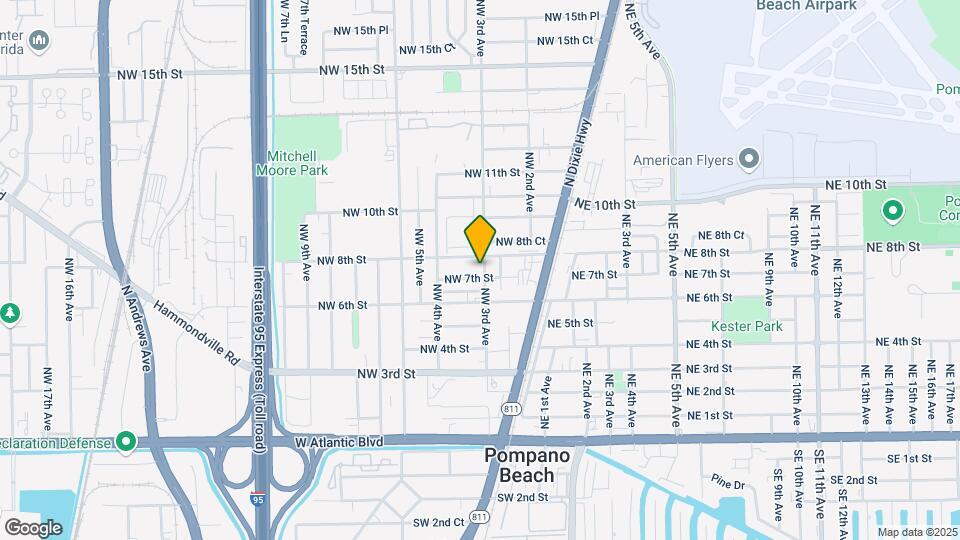 707 NW 3rd Ave Map and Location Details