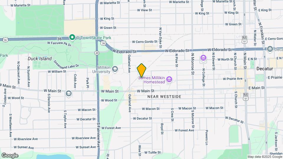 1042 W Prairie Ave Map and Location Details