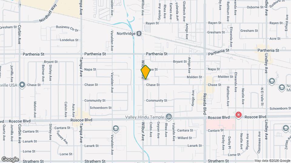 8510 Wilbur Ave Map and Location Details