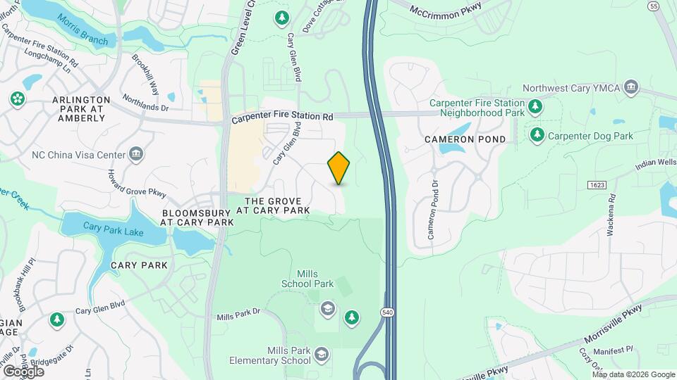 1636 Cary Reserve Dr Map and Location Details