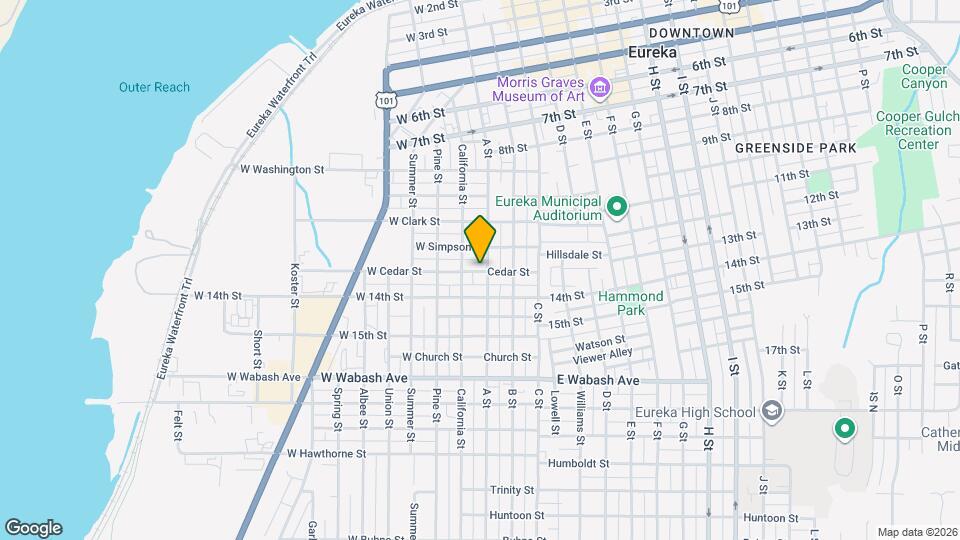 14 W Cedar St Mapa y Detalles de la Ubicación