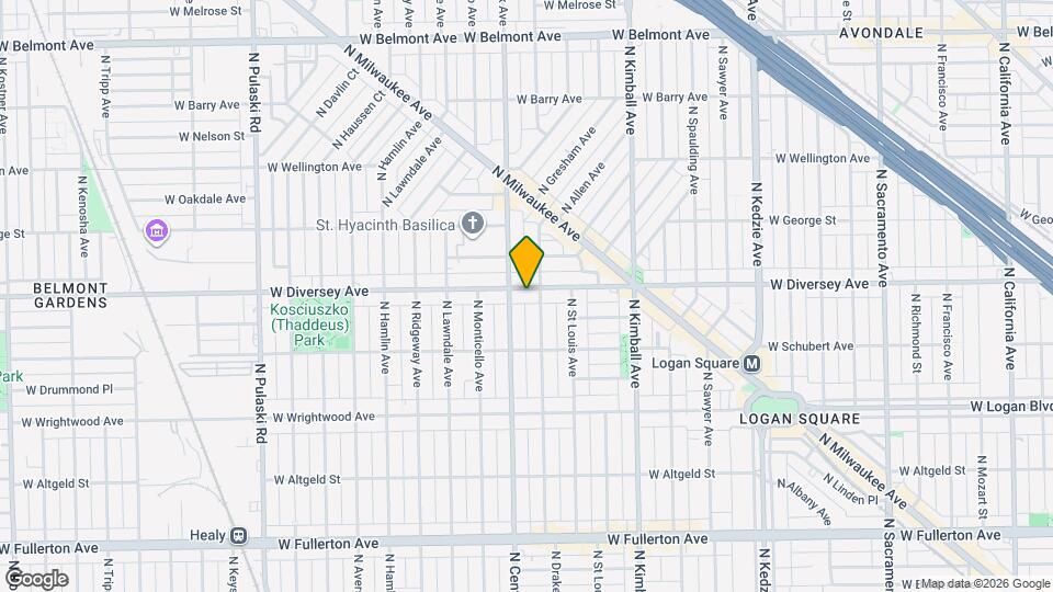 3547 W Diversey Ave Map and Location Details