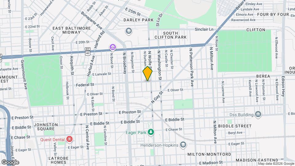 1825 Federal St Mapa y Detalles de la Ubicación