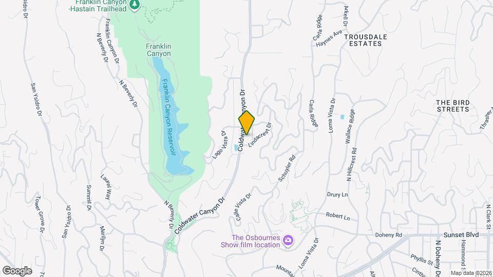 1214 Coldwater Canyon Dr Map and Location Details