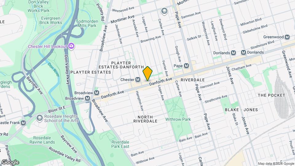 420 Danforth Ave Map and Location Details