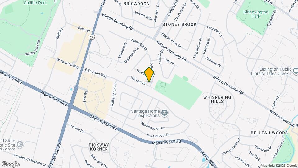 345 Harvard Dr Map and Location Details