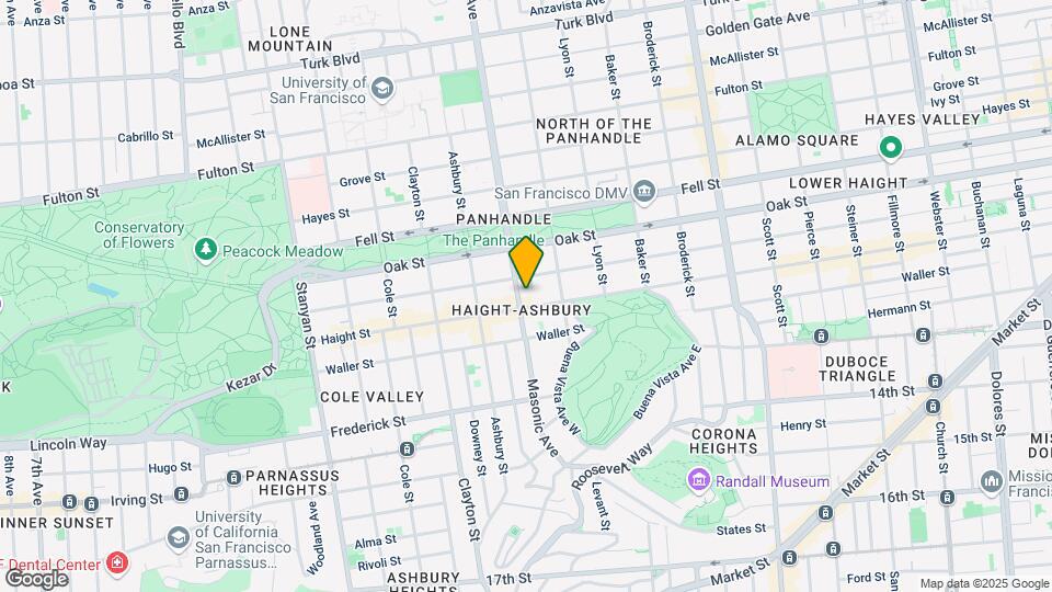 1144 Masonic Ave Map and Location Details