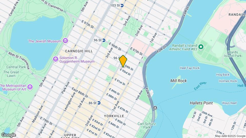 309 E 93rd St Mapa y Detalles de la Ubicación