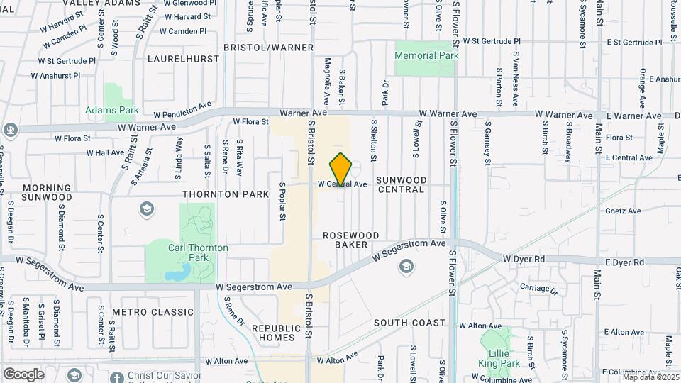 2506 S Baker St Map and Location Details