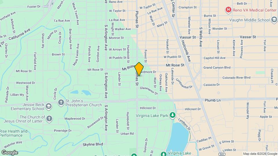 1630 Plumas St Map and Location Details
