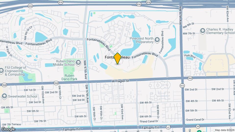 9320 Fontainebleau Blvd, Unit The Fountain Map and Location Details