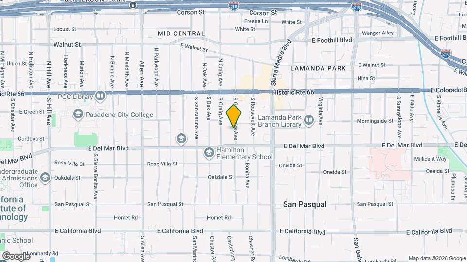 155 S Grand Oaks Ave Map and Location Details