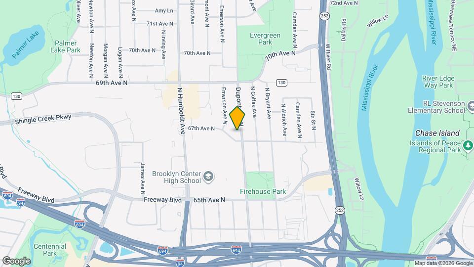 6707 DuPont Ave N Mapa y Detalles de la Ubicación