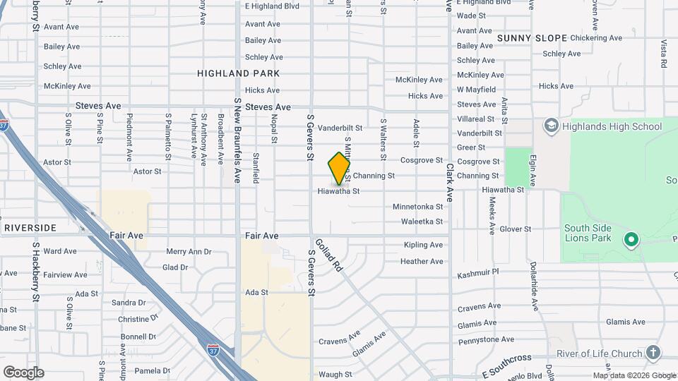 2447 Hiawatha St Map and Location Details