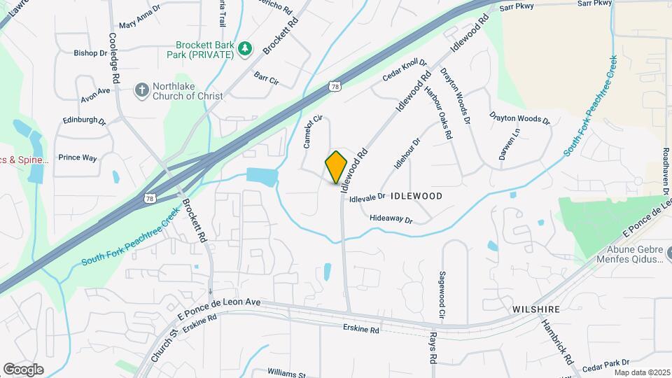 1412 Idlewood Rd Map and Location Details