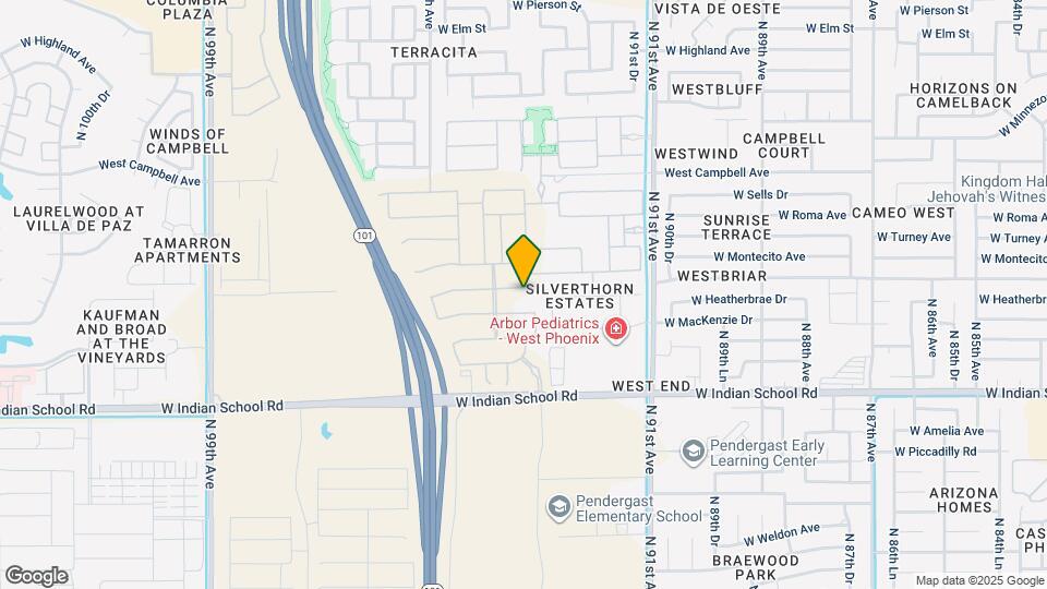 9323 W Glenrosa Ave Map and Location Details