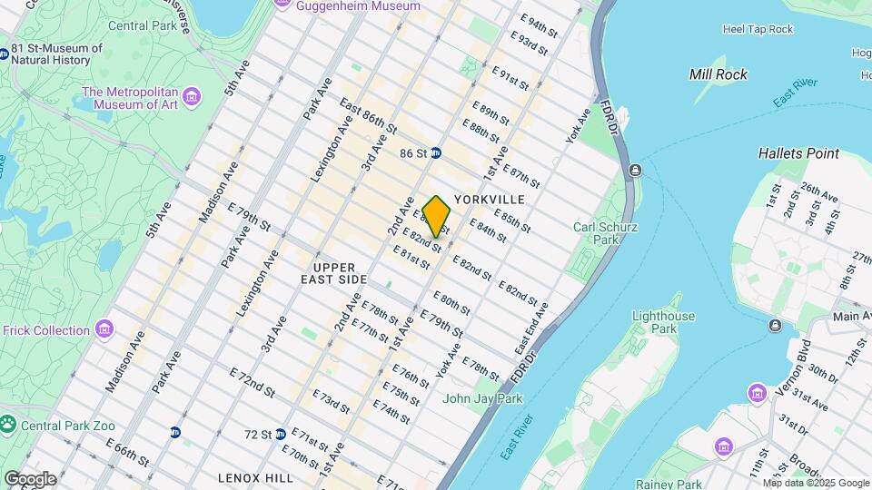 351 E 82nd St Mapa y Detalles de la Ubicación