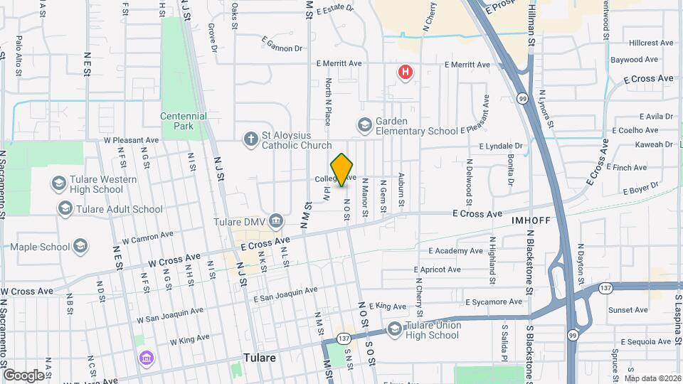 545 N O St Map and Location Details