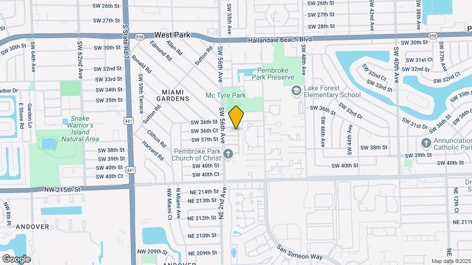 5195 SW 37th St Map and Location Details