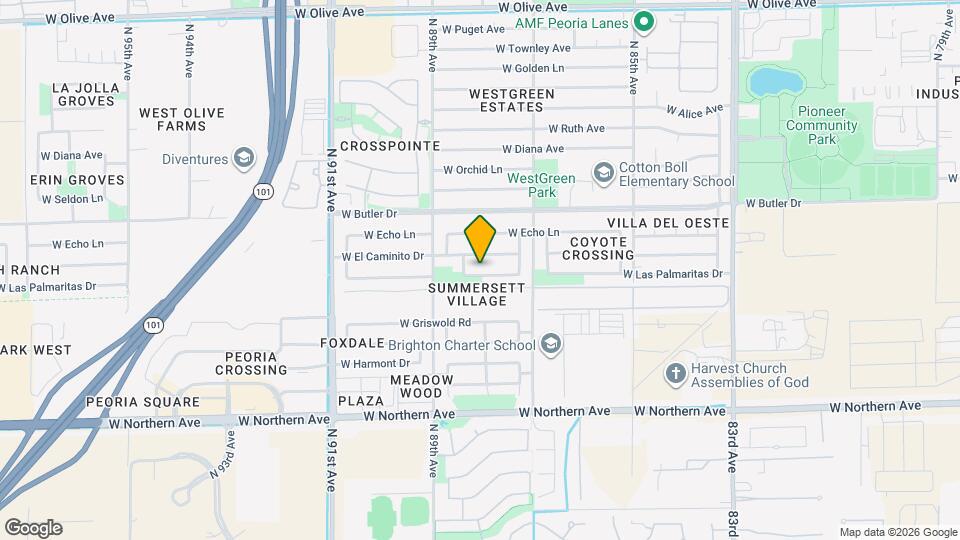 8816 W Las Palmaritas Dr Map and Location Details