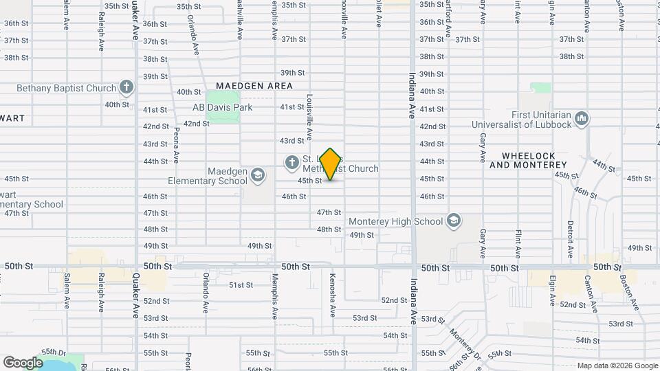 3607 45th St Map and Location Details