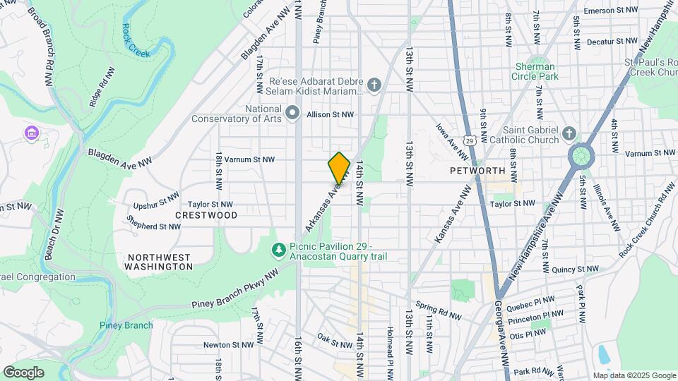 4121 Arkansas Ave NW Mapa y Detalles de la Ubicación