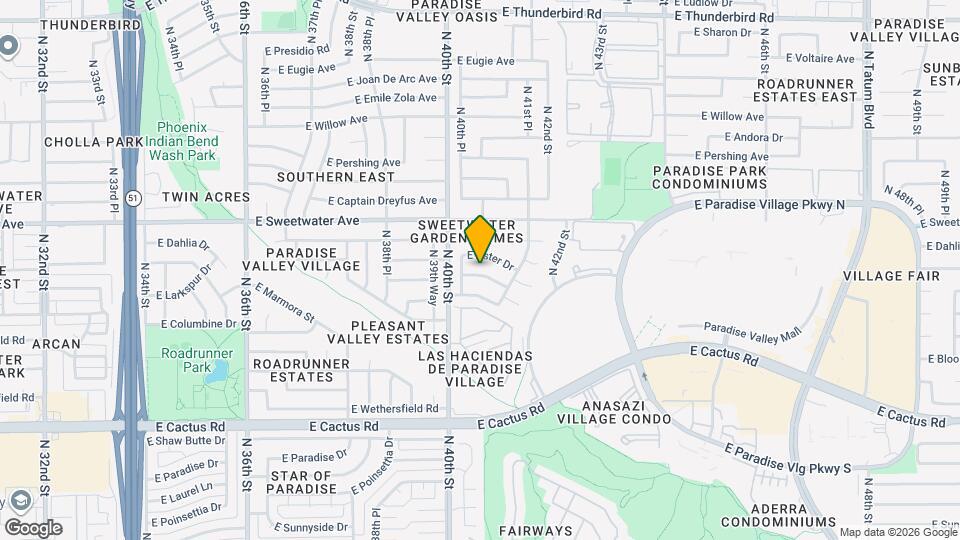 4030 E Windrose Dr Map and Location Details