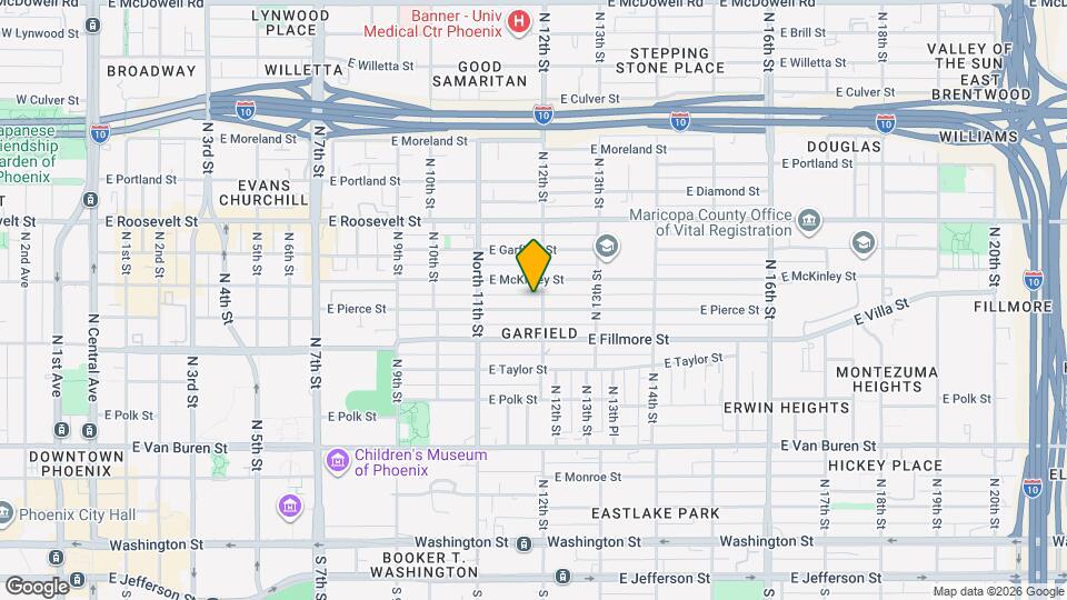 1150 E Pierce St, Unit 1 Map and Location Details