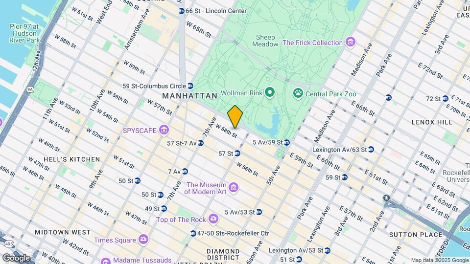 116 Central Park S Map and Location Details