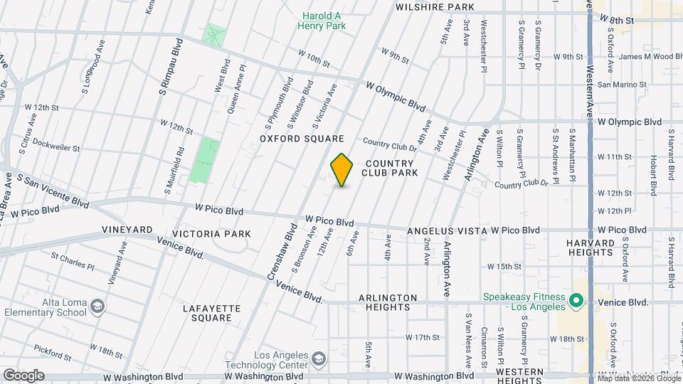 1214 S Bronson Ave Map and Location Details
