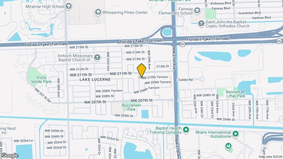 2980 NW 210th Terrace Map and Location Details