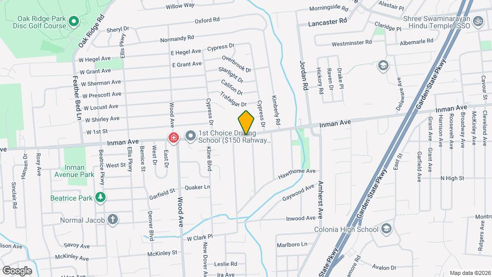 691 Inman Ave Map and Location Details