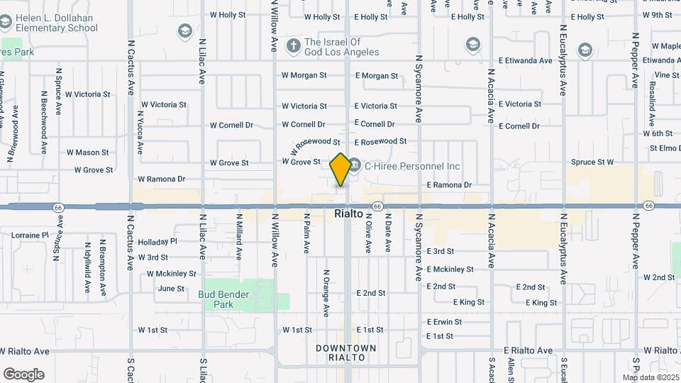414 N Riverside Ave Map and Location Details